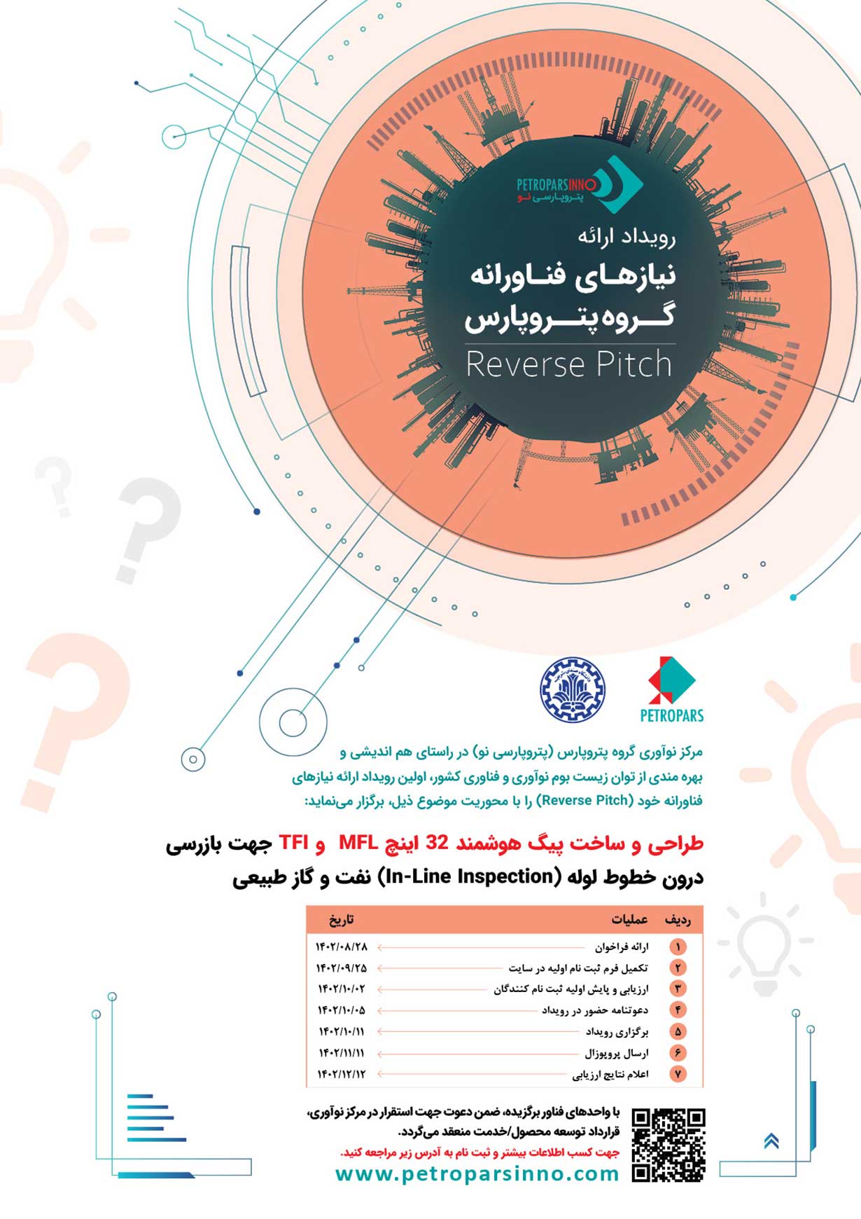 طراحی و ساخت پیگ هوشمند 32 اینچ درون خطوط لوله (In-Line Inspection) نفت و گاز طبیعی MFL و TFL جهت بازرسی